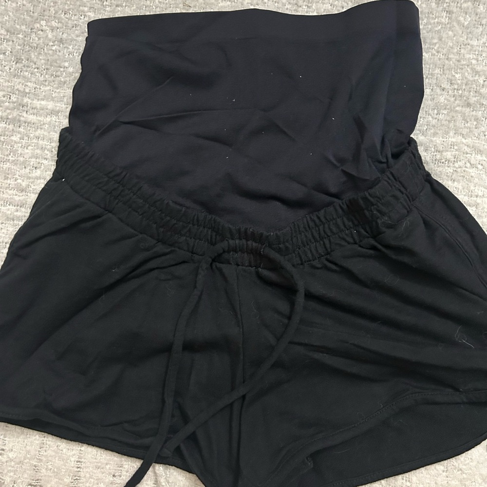 Black Maternity Shorts